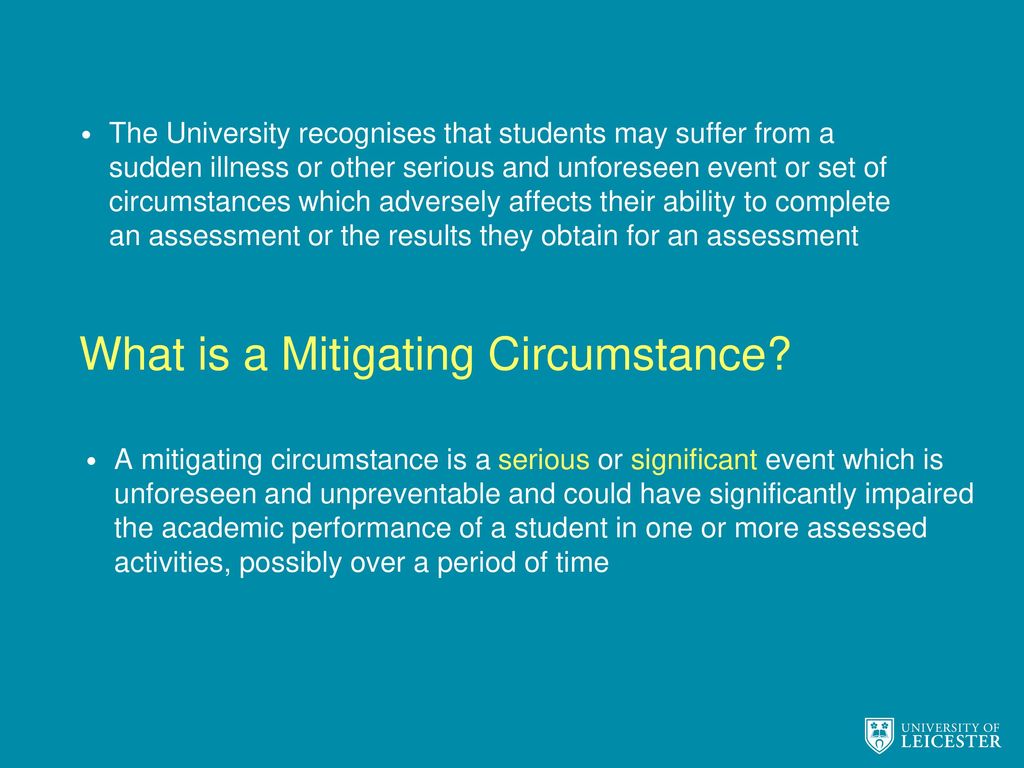 What to Write Coursework Mitigating Circumstances