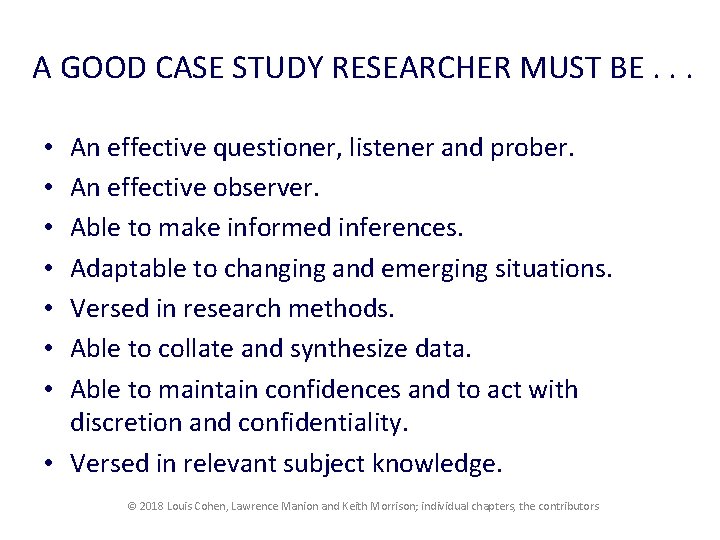 What Makes a Good Case Study?